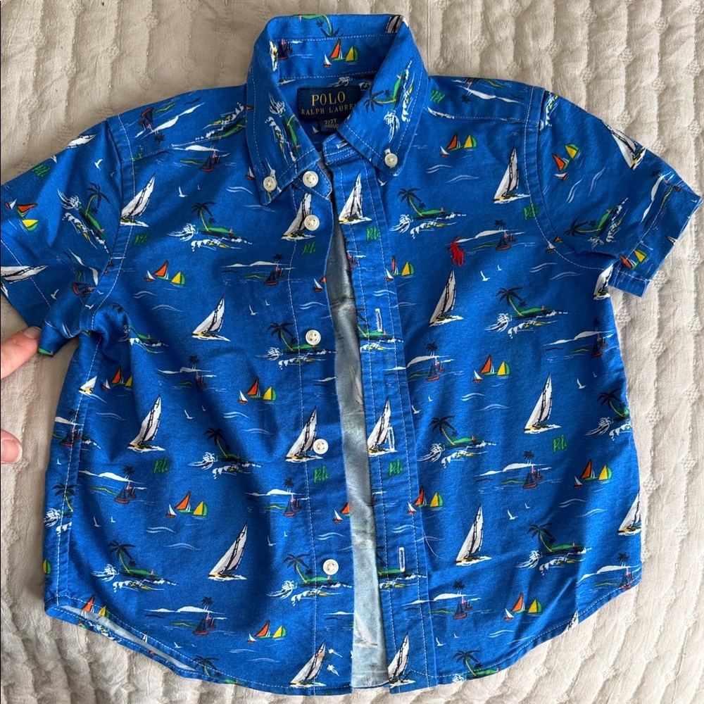 Polo by Ralph Lauren Kids Blue Sailing Shirt